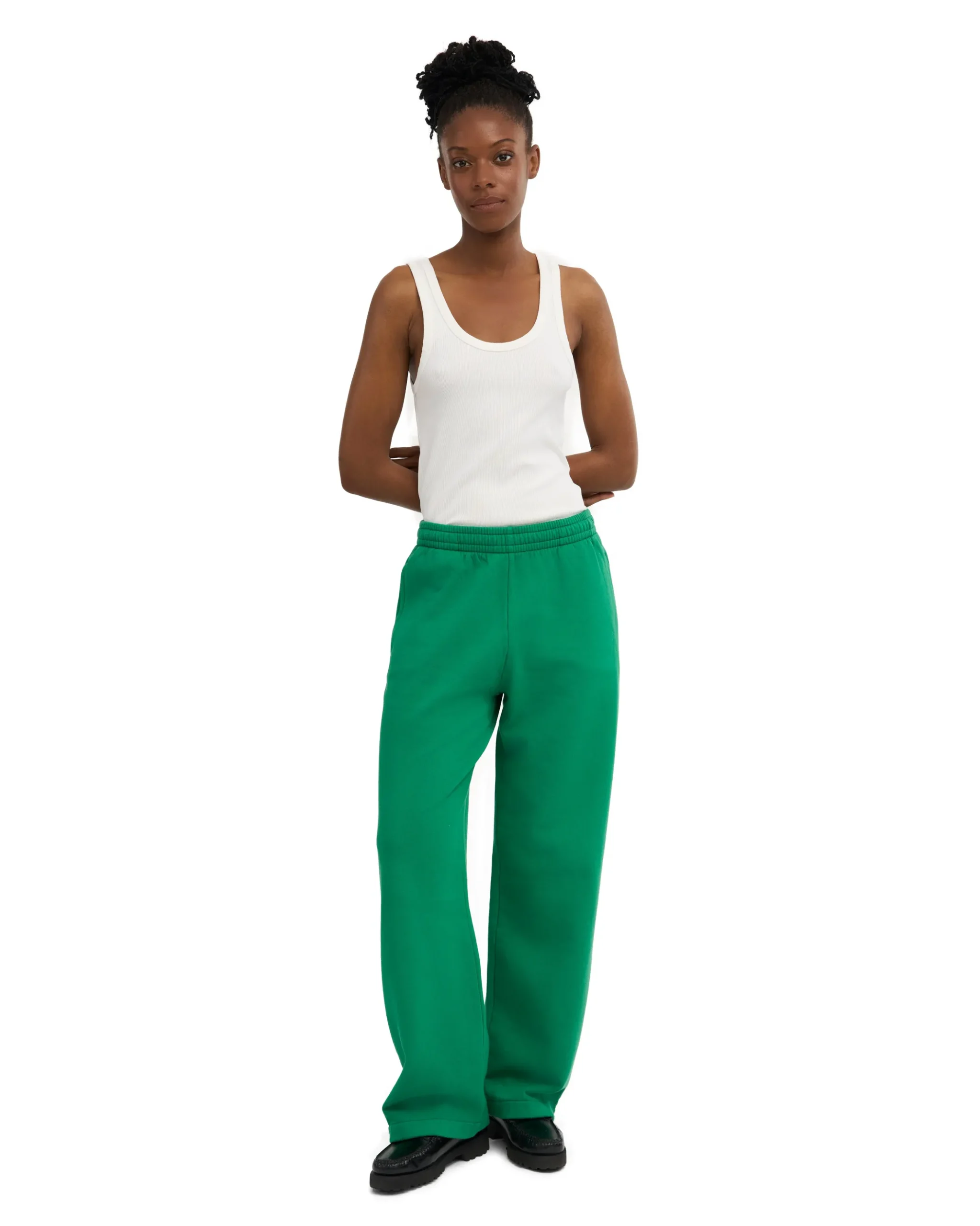 Organic Straight Leg Sweatpants - Kelly Green