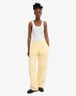 Organic Straight Leg Sweatpants - Soft Yellow