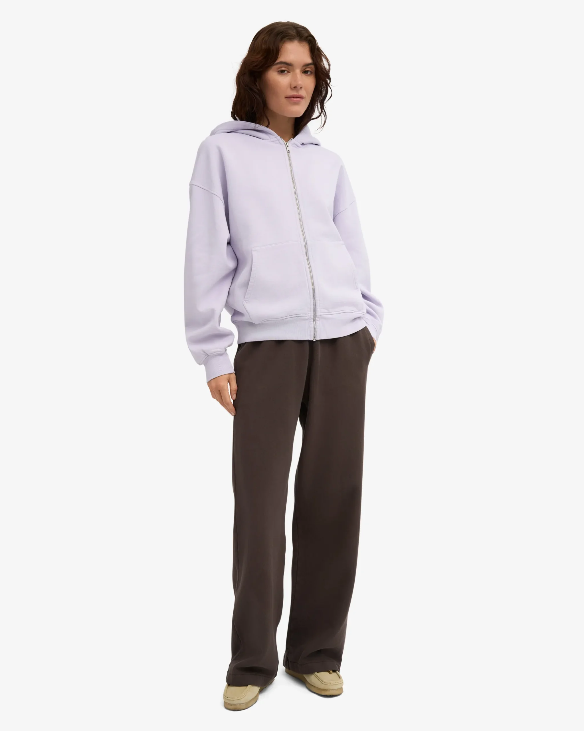 Organic Straight Leg Sweatpants - Coffee Brown