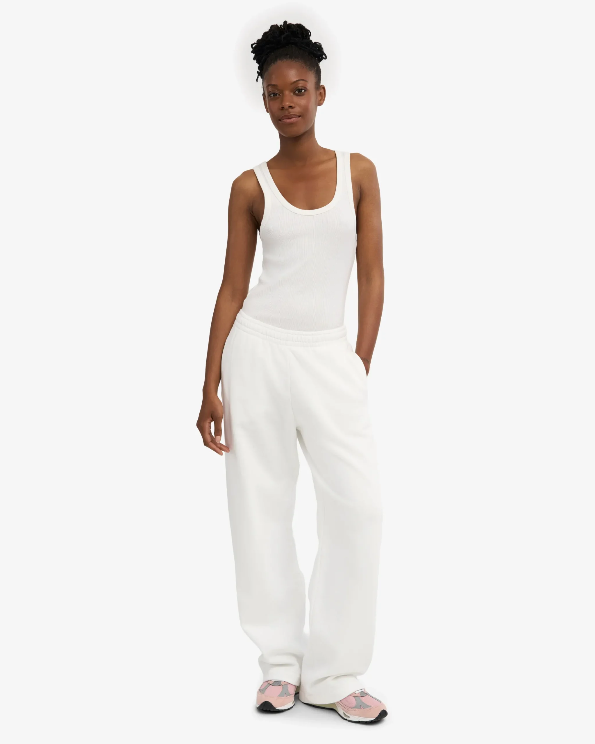 Organic Straight Leg Sweatpants - Optical White