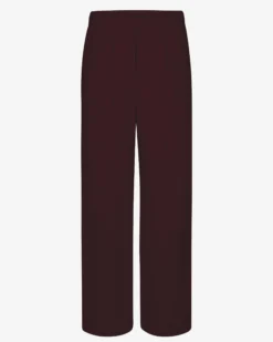 Organic Straight Leg Sweatpants - Oxblood Red