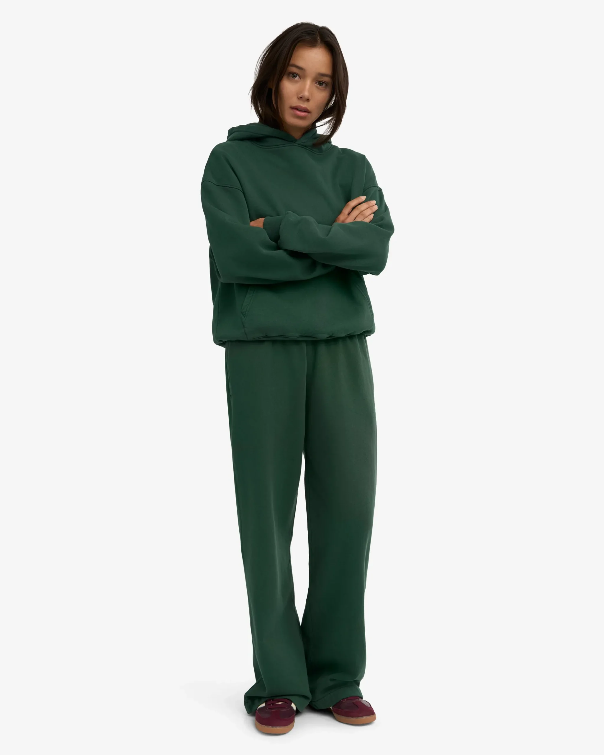 Organic Straight Leg Sweatpants - Emerald Green