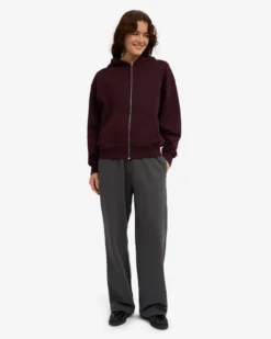 Organic Straight Leg Sweatpants - Lava Grey