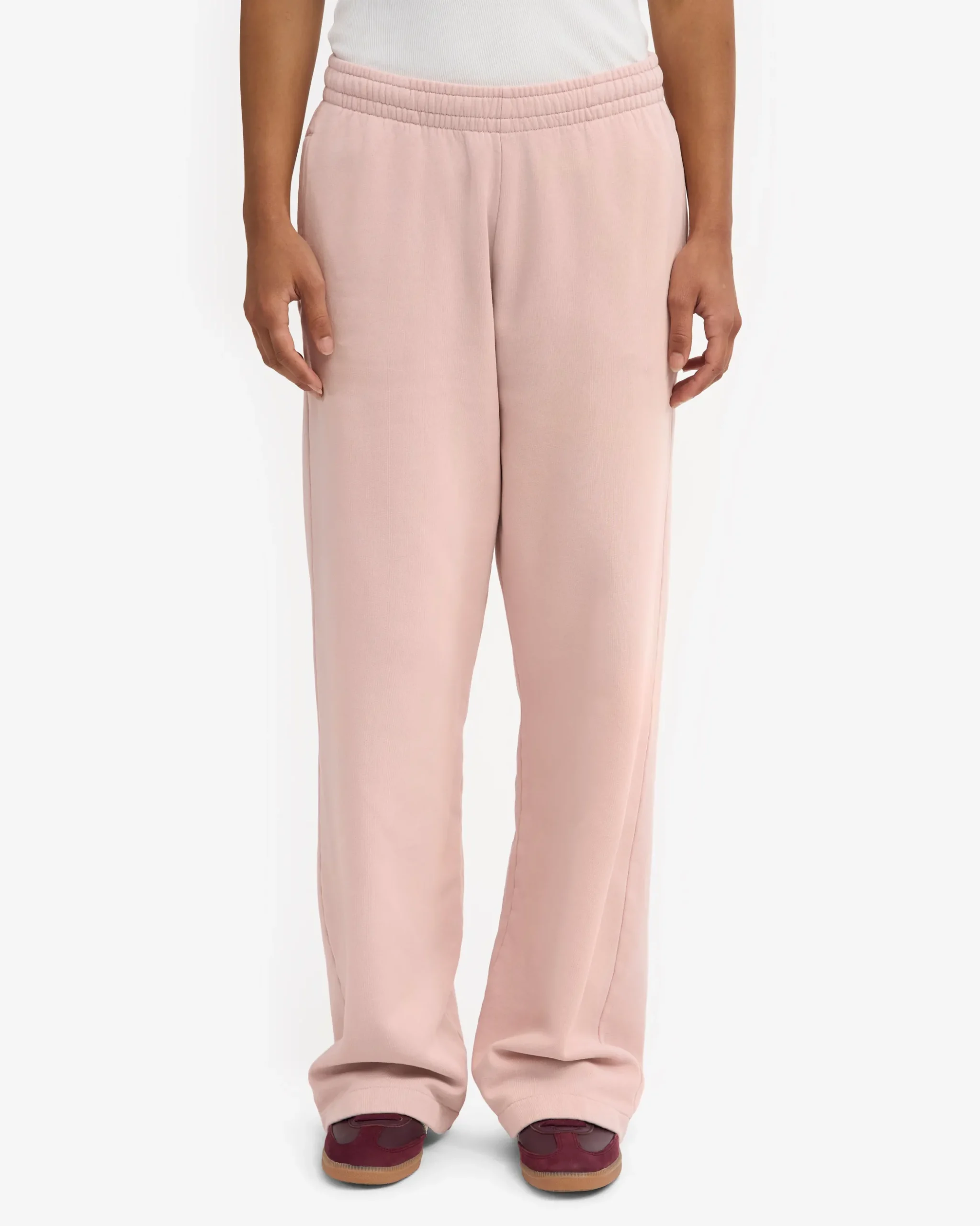 Organic Straight Leg Sweatpants - Faded Pink