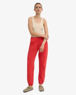 Organic Sweatpants - Red Tangerine