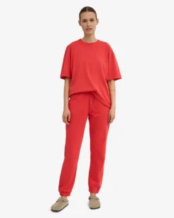 Organic Sweatpants - Red Tangerine