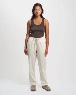 Organic Twill Pants - Ivory White