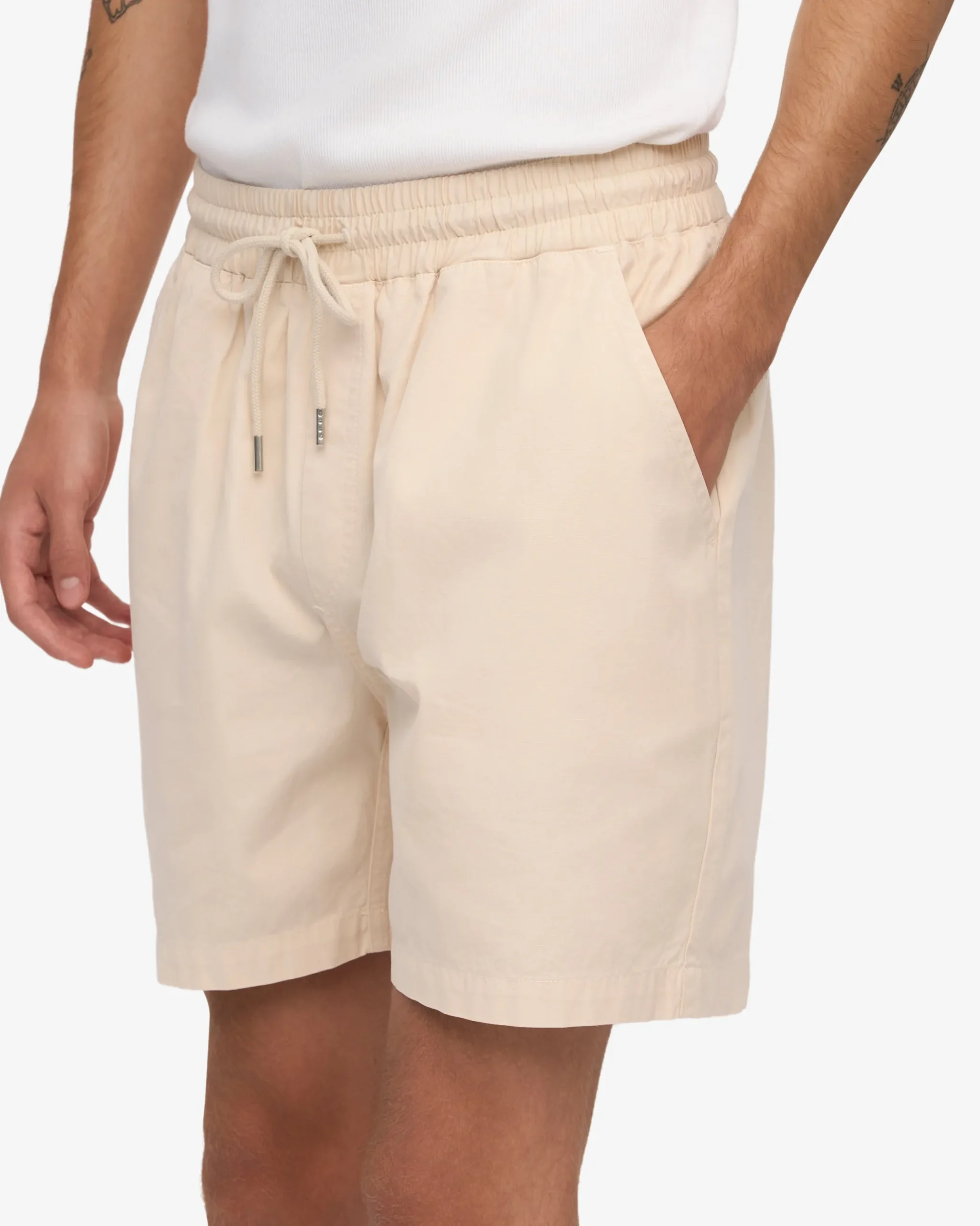 Organic Twill Shorts - Ivory White
