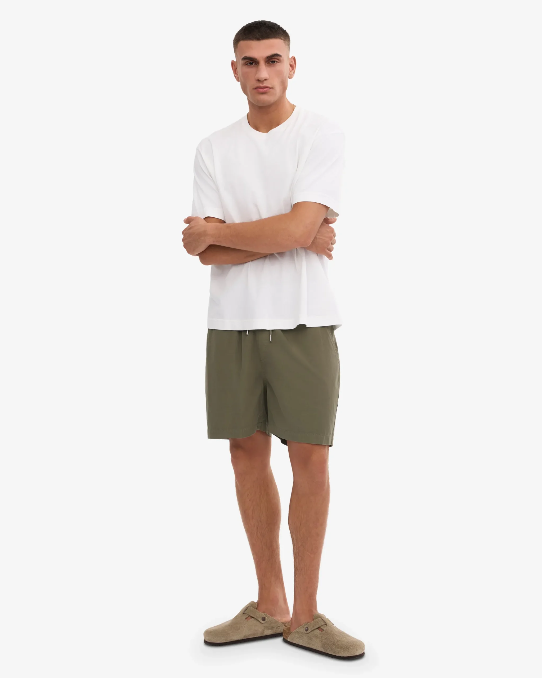 Organic Twill Shorts - Lava Grey & Dusty Olive (2-Pack)