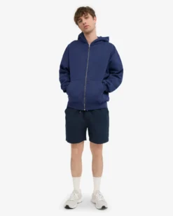 Organic Twill Shorts - Navy Blue & Ivory White (2-Pack)