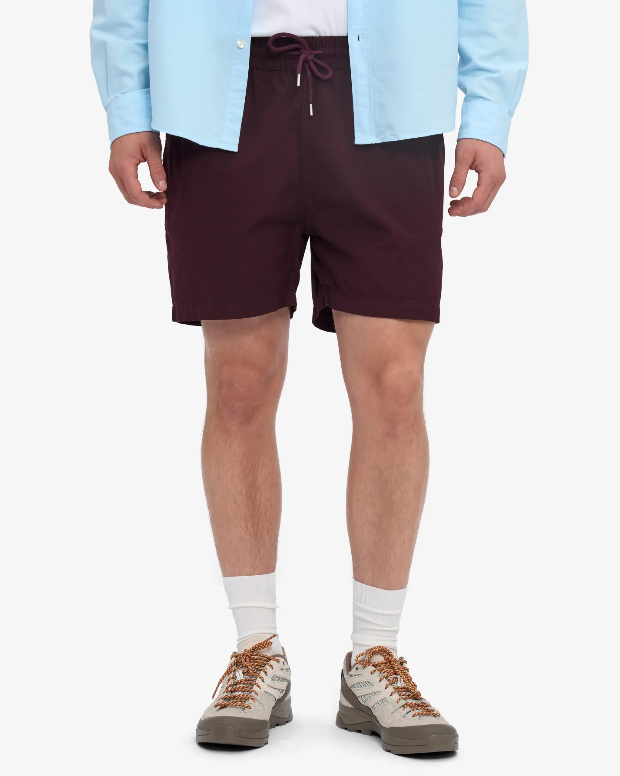 Organic Twill Shorts - Oxblood Red