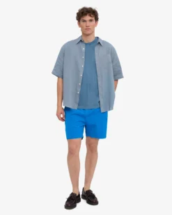 Organic Twill Shorts - Pacific Blue