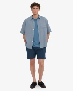 Organic Twill Shorts - Petrol Blue