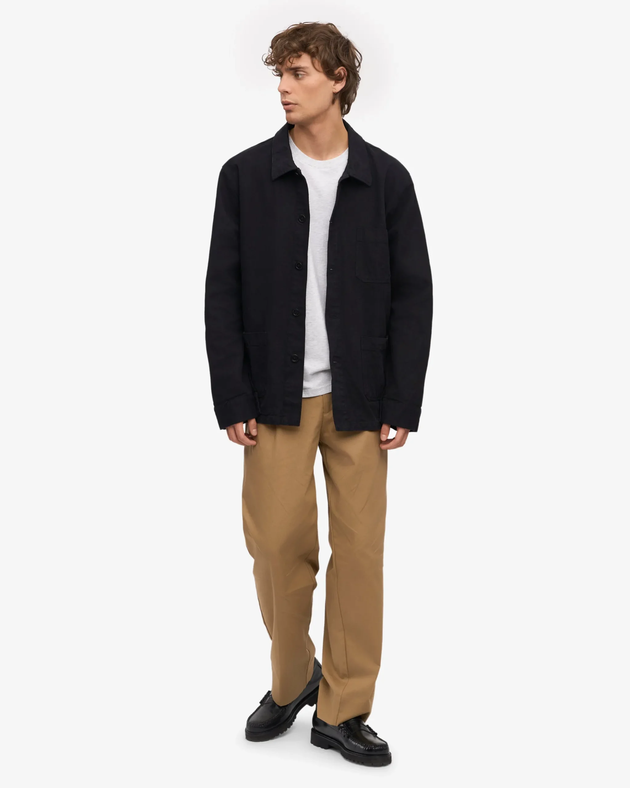 Organic Workwear Jacket - Deep Black