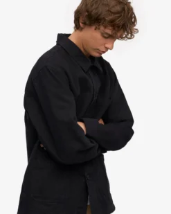 Organic Workwear Jacket - Deep Black