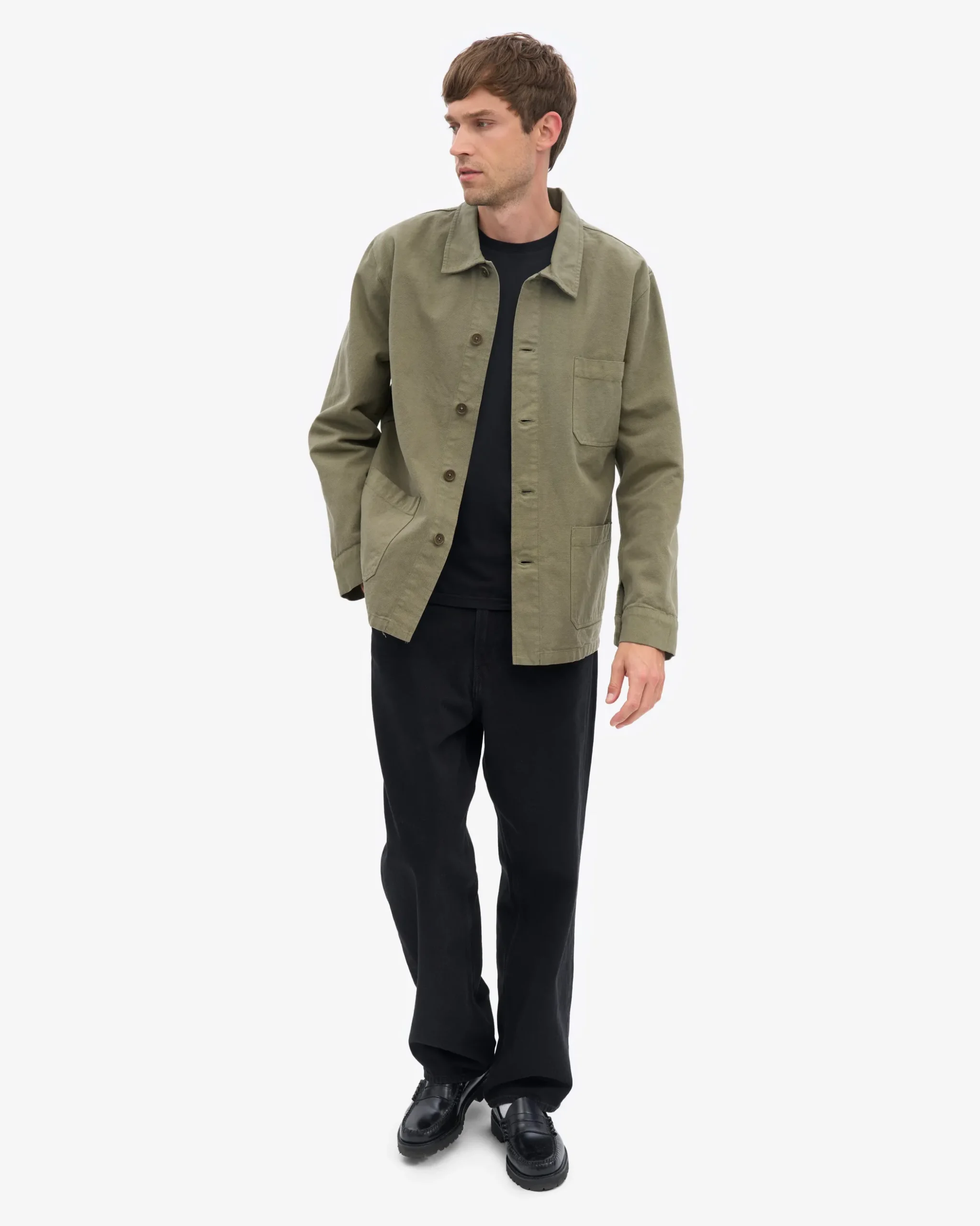 Organic Workwear Jacket - Dusty Olive