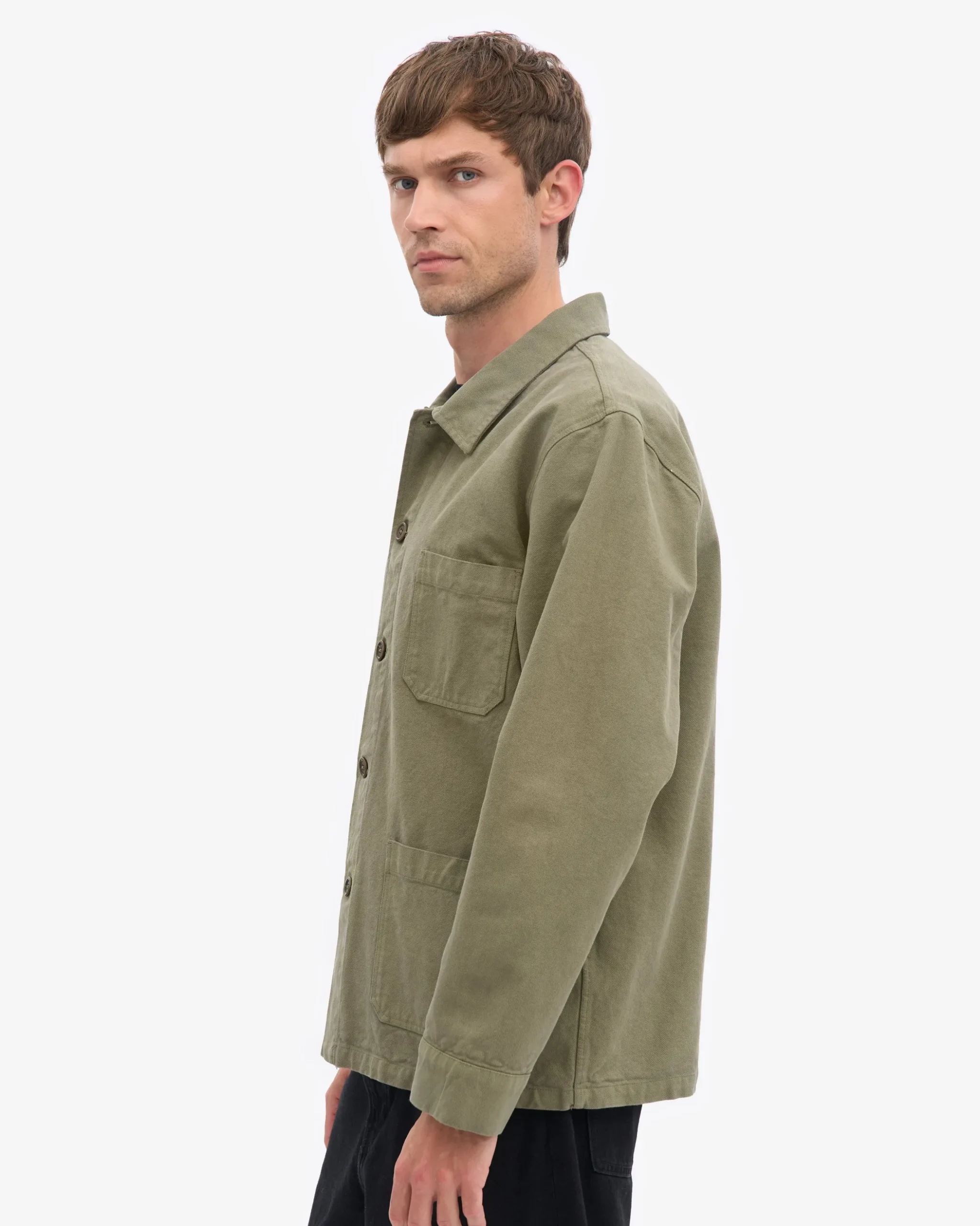 Organic Workwear Jacket - Dusty Olive