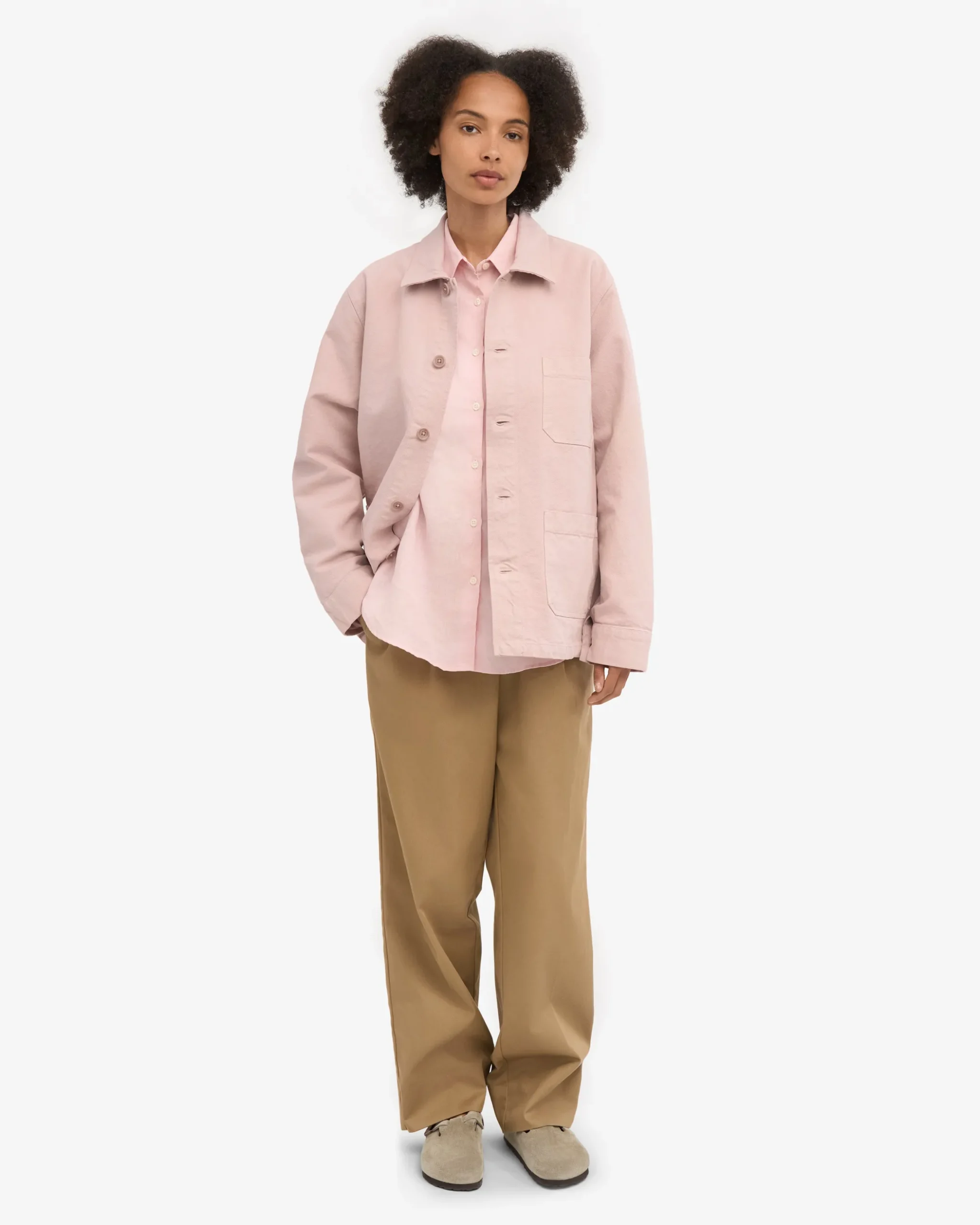 Organic Workwear Jacket - Faded Pink