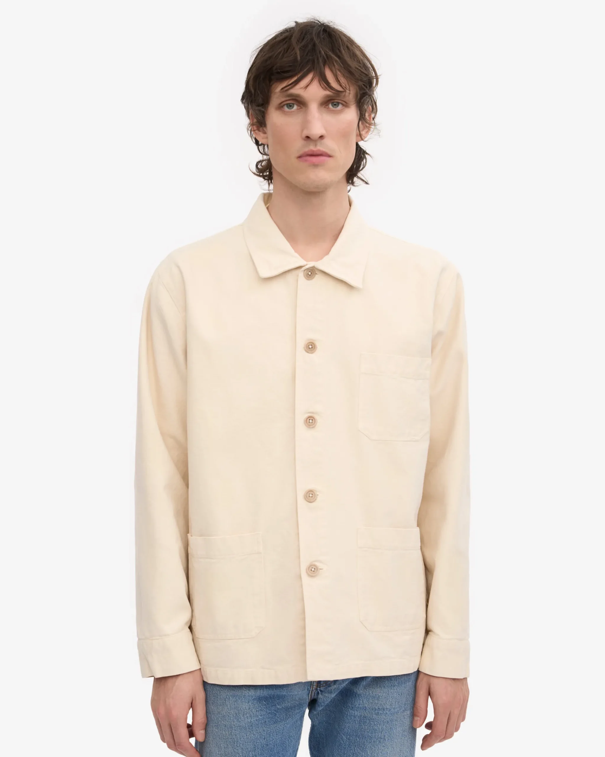 Organic Workwear Jacket - Ivory White