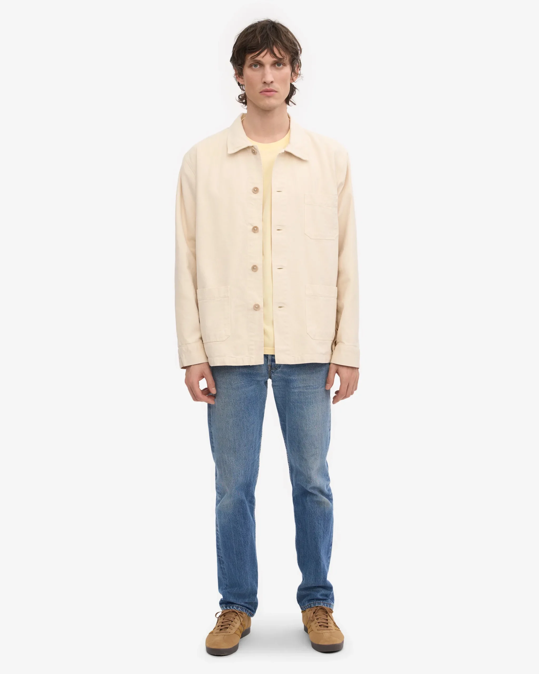 Organic Workwear Jacket - Ivory White