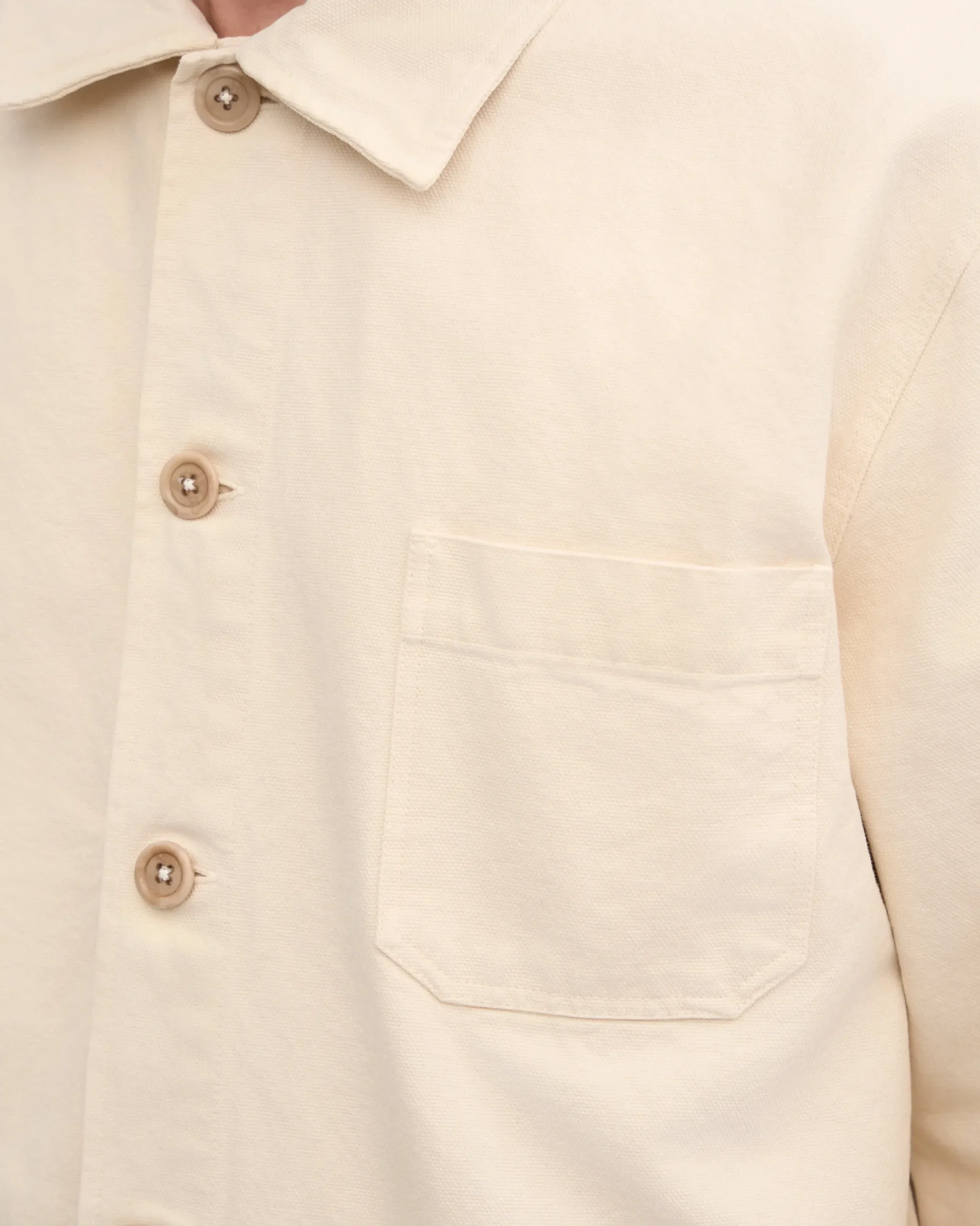 Organic Workwear Jacket - Ivory White