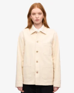 Organic Workwear Jacket - Ivory White
