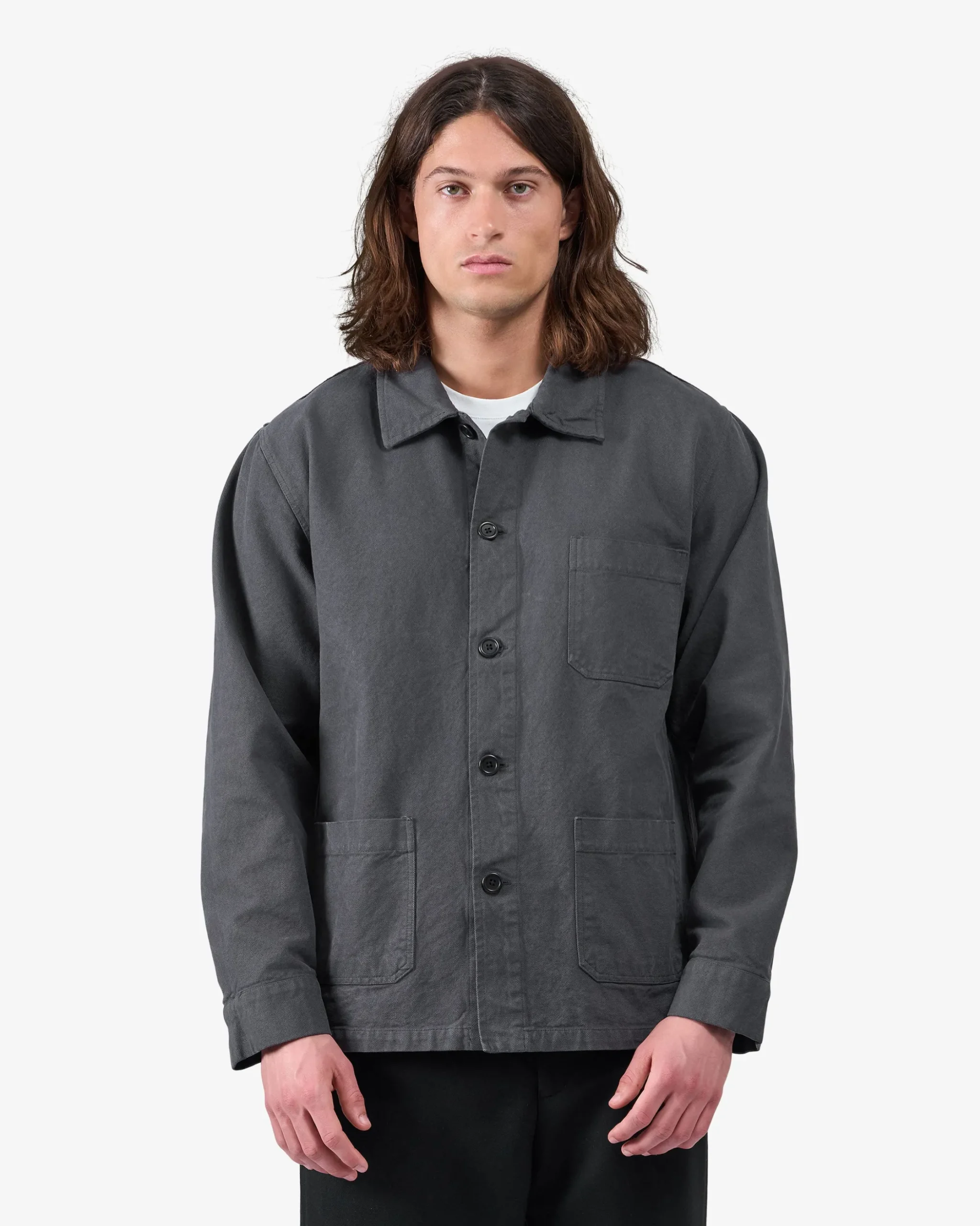 Organic Workwear Jacket - Lava Grey