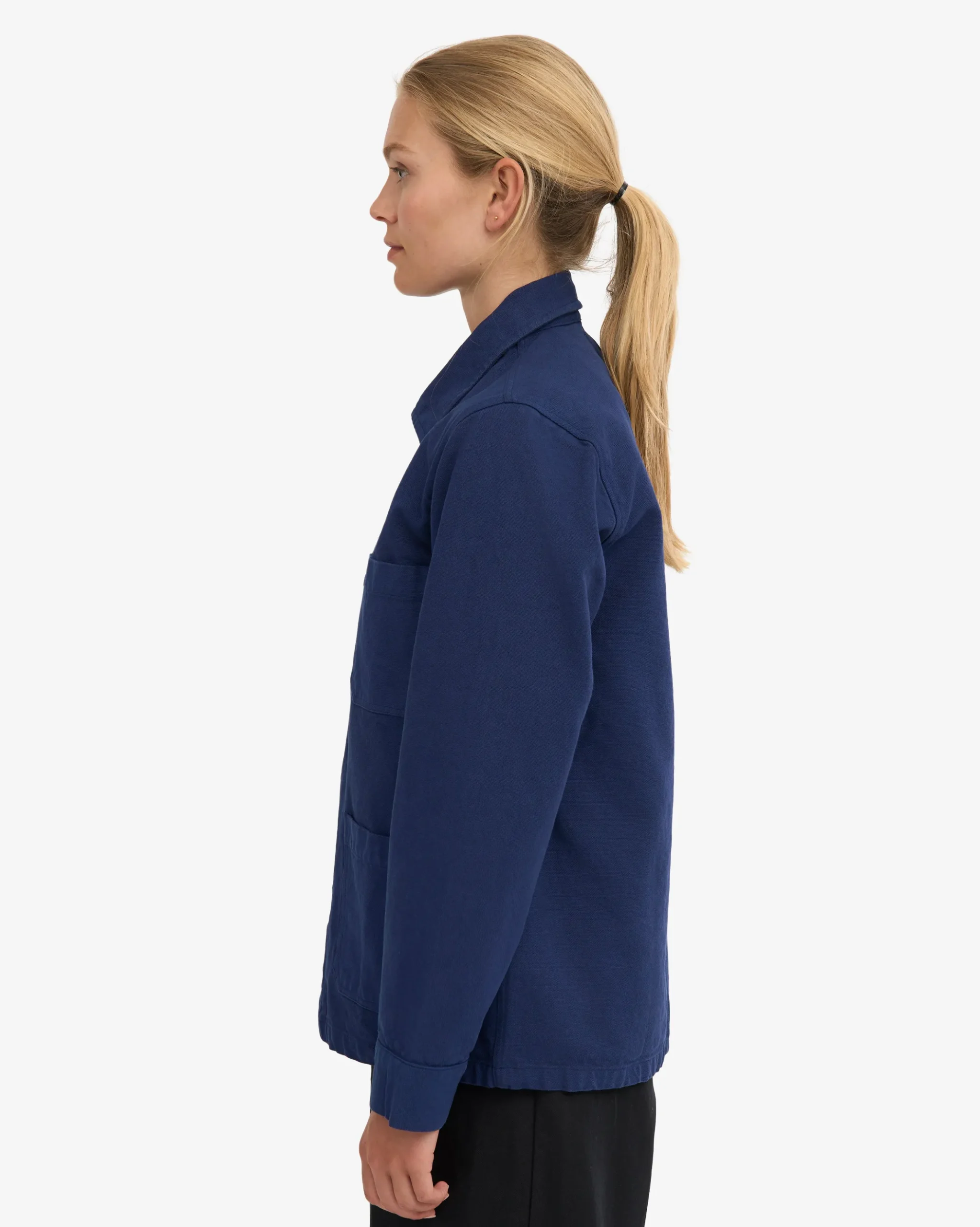 Organic Workwear Jacket - Marine Blue