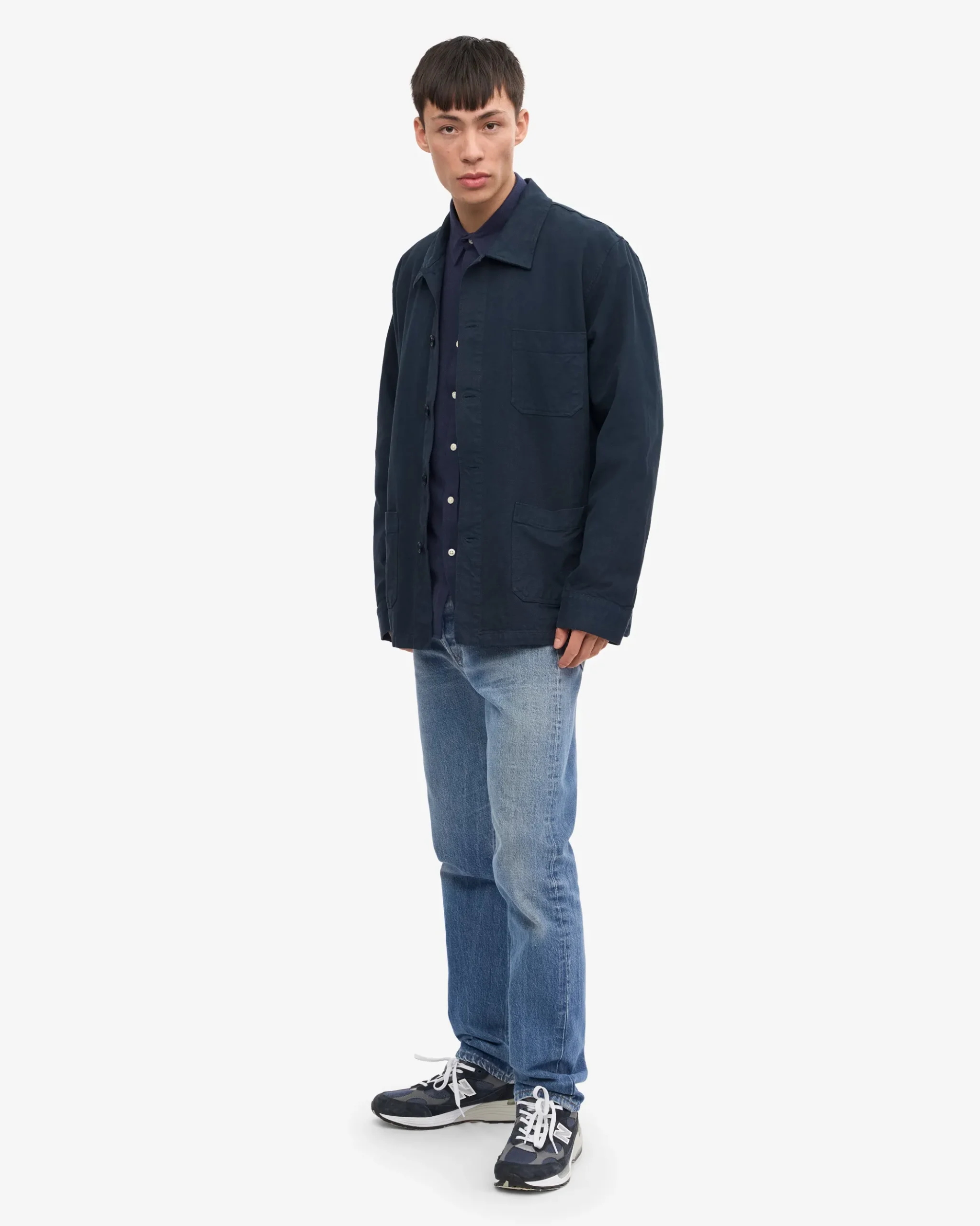 Organic Workwear Jacket - Navy Blue