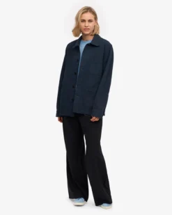 Organic Workwear Jacket - Navy Blue