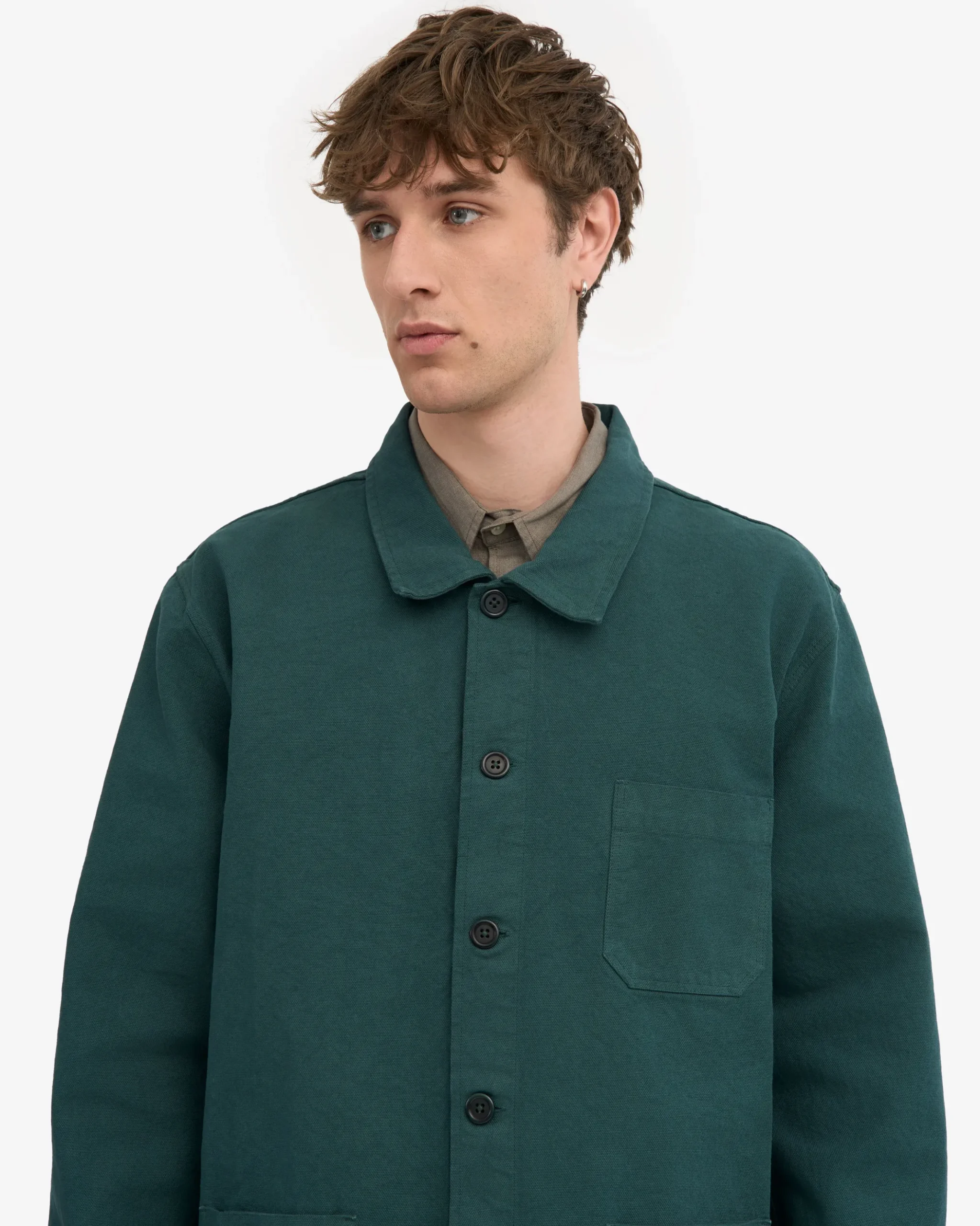 Organic Workwear Jacket - Ocean Green