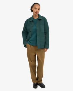 Organic Workwear Jacket - Ocean Green