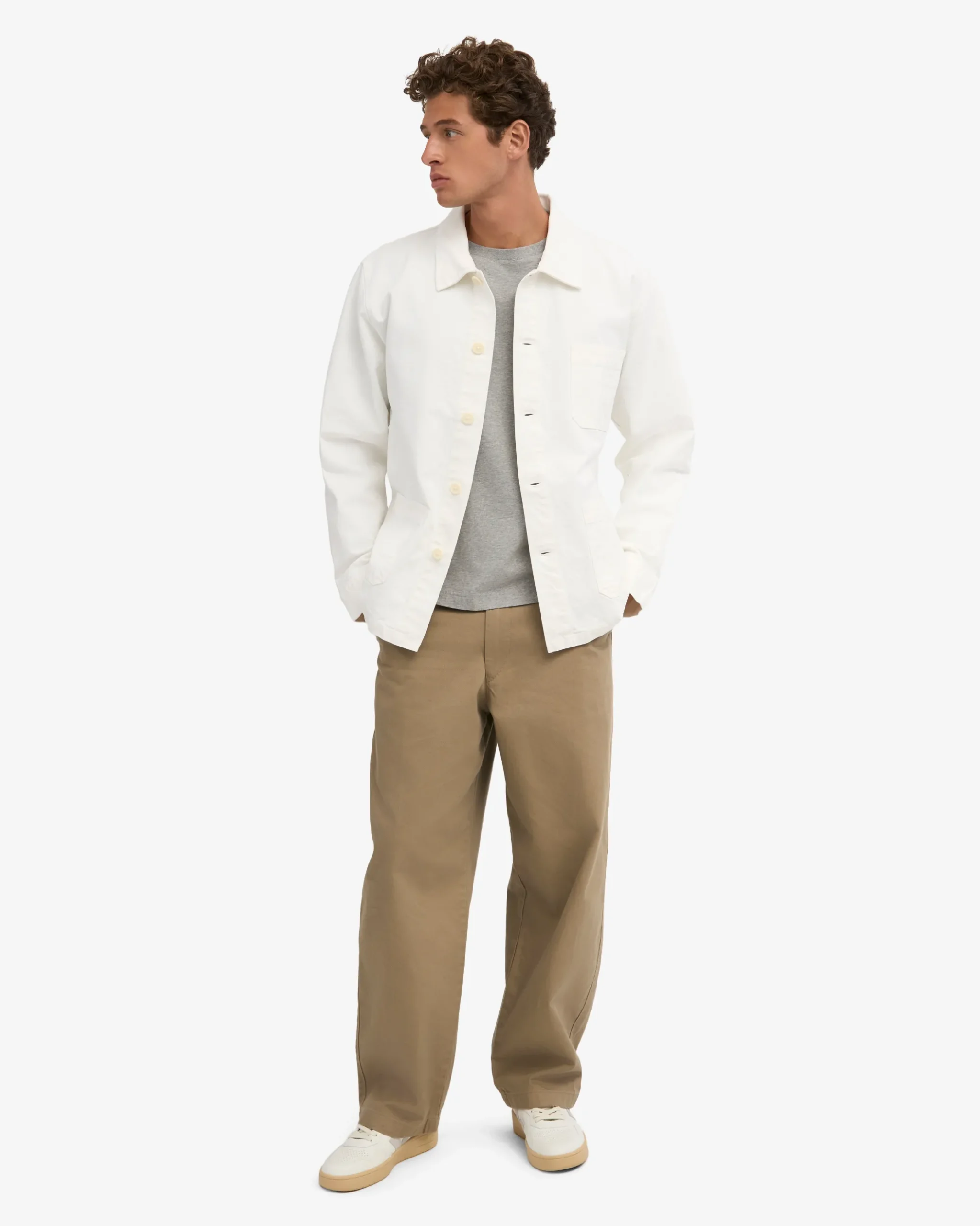 Organic Workwear Jacket - Optical White