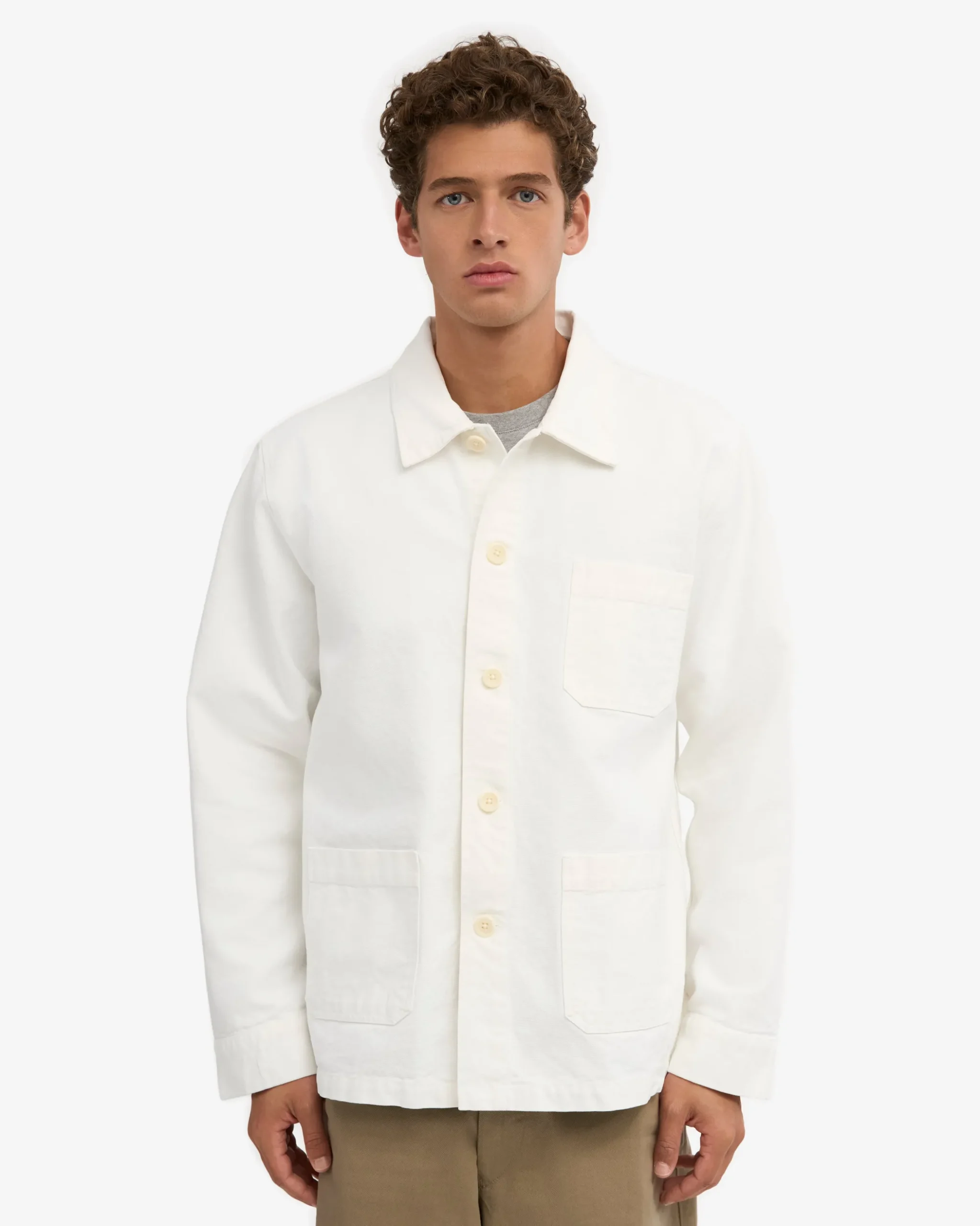Organic Workwear Jacket - Optical White