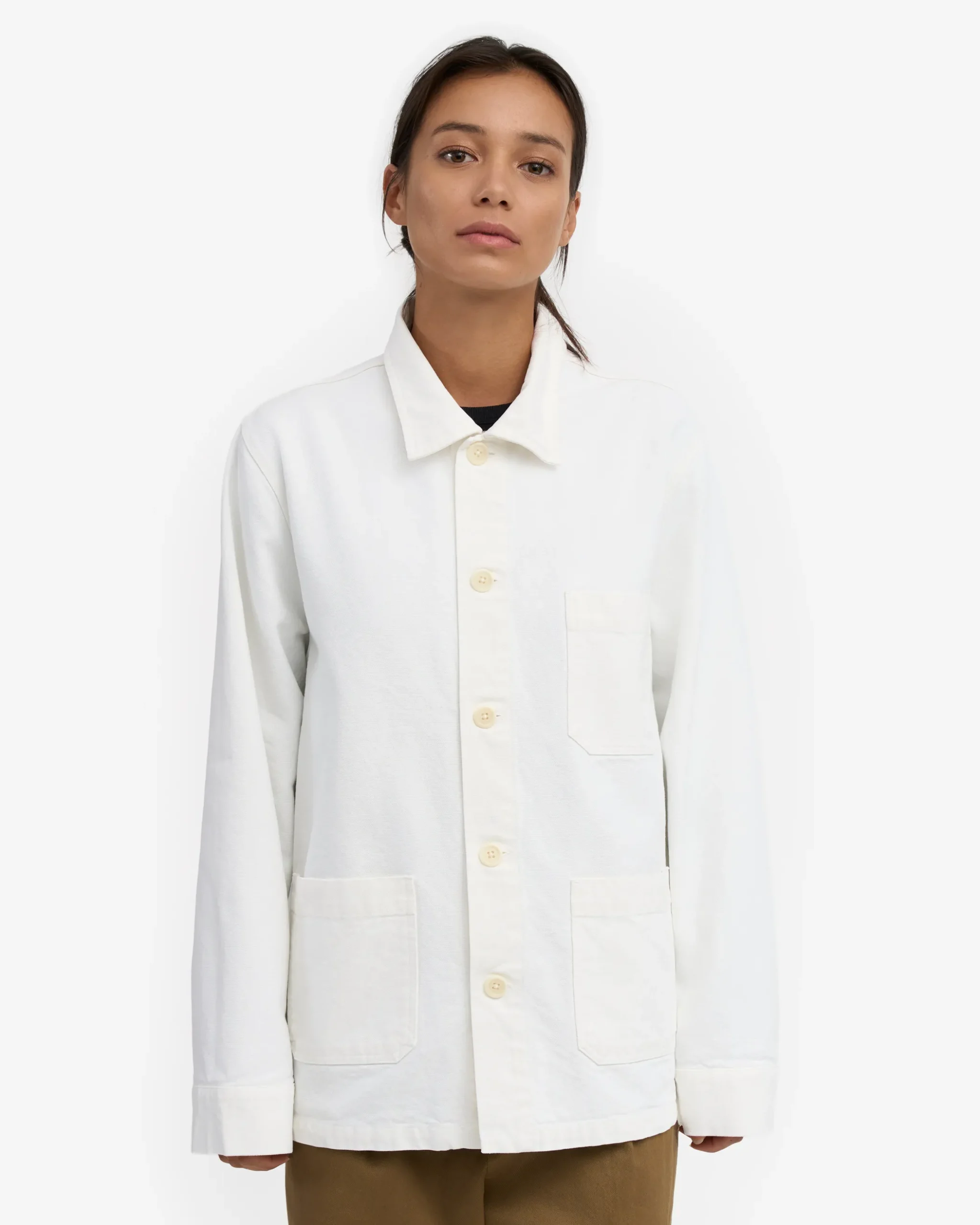 Organic Workwear Jacket - Optical White