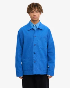 Organic Workwear Jacket - Pacific Blue