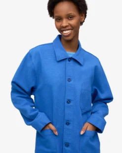 Organic Workwear Jacket - Pacific Blue