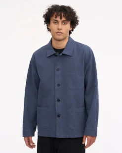 Organic Workwear Jacket - Petrol Blue