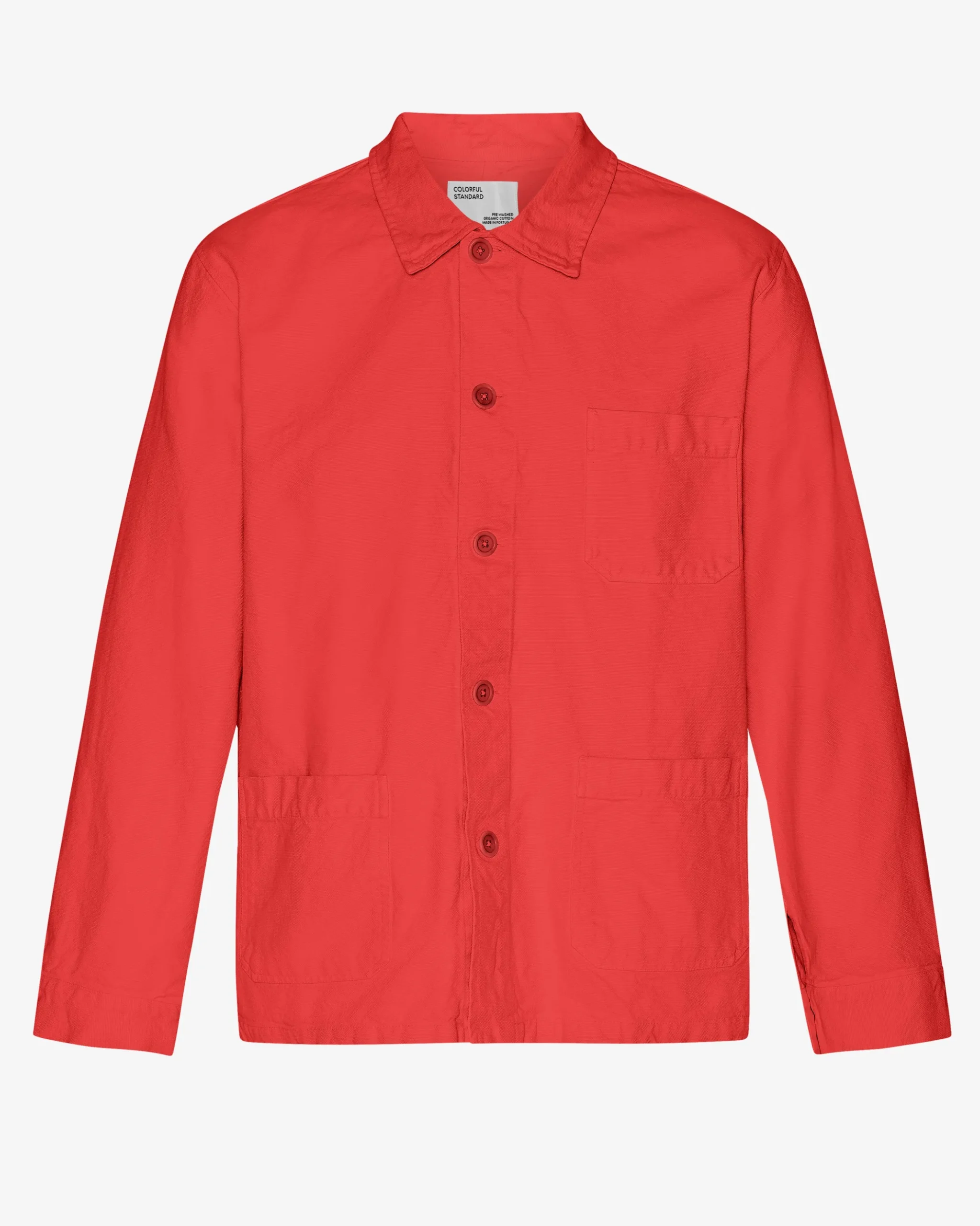 Organic Workwear Jacket - Red Tangerine