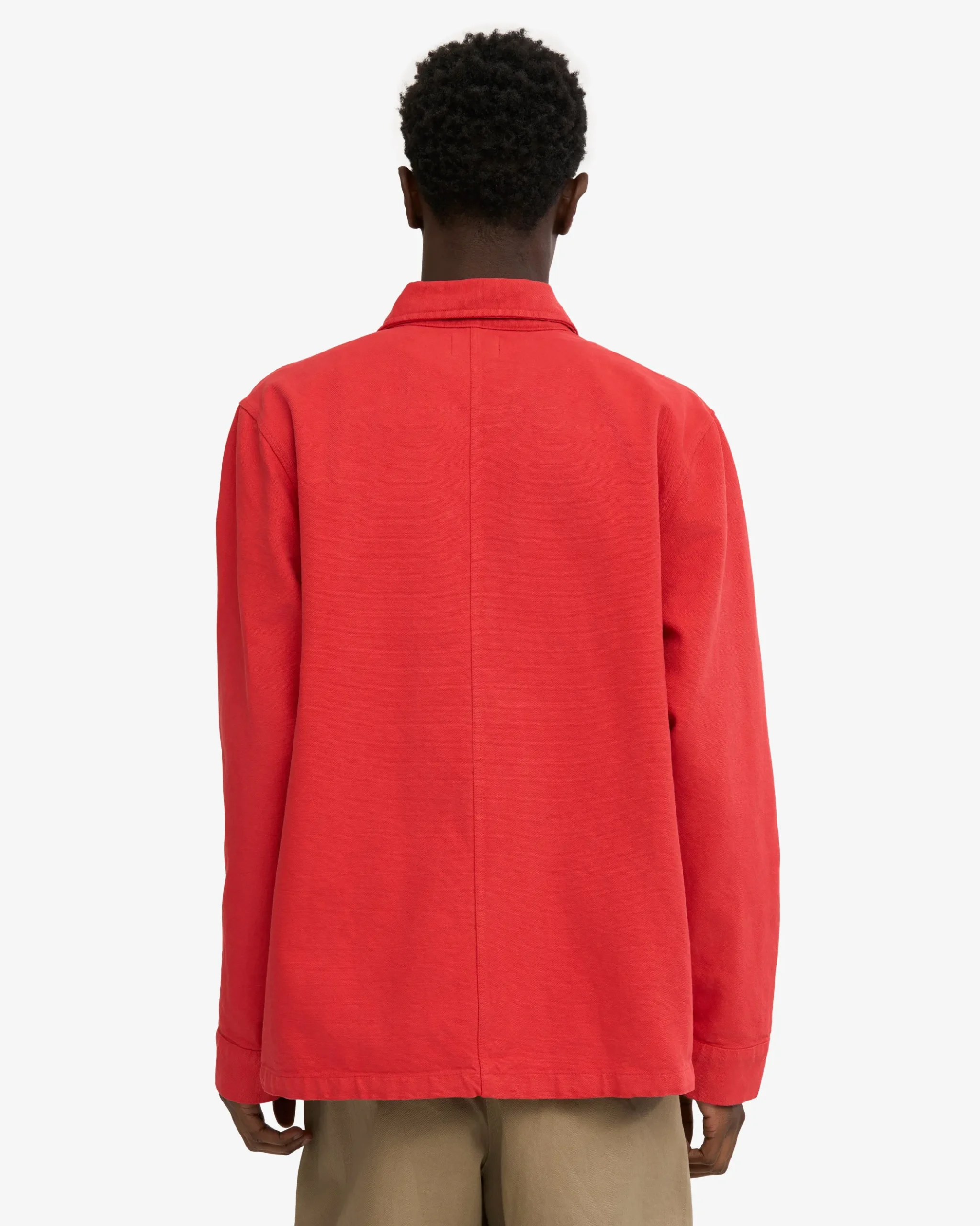 Organic Workwear Jacket - Red Tangerine