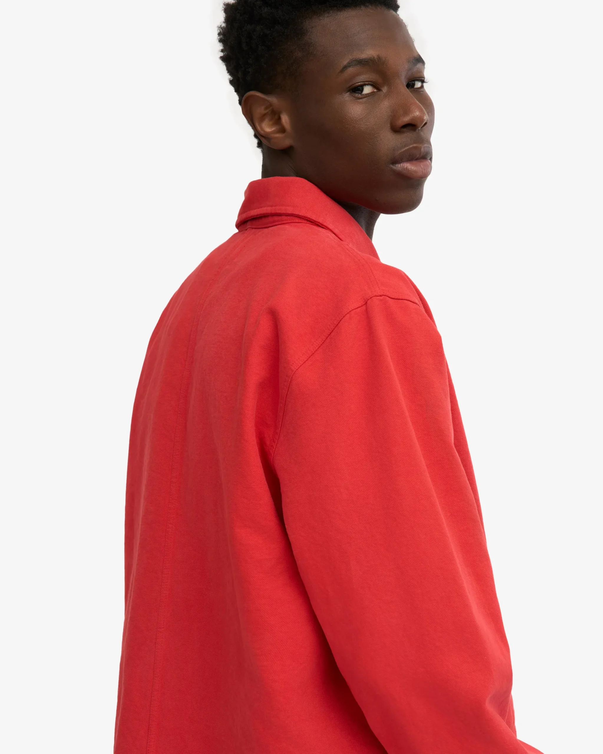 Organic Workwear Jacket - Red Tangerine