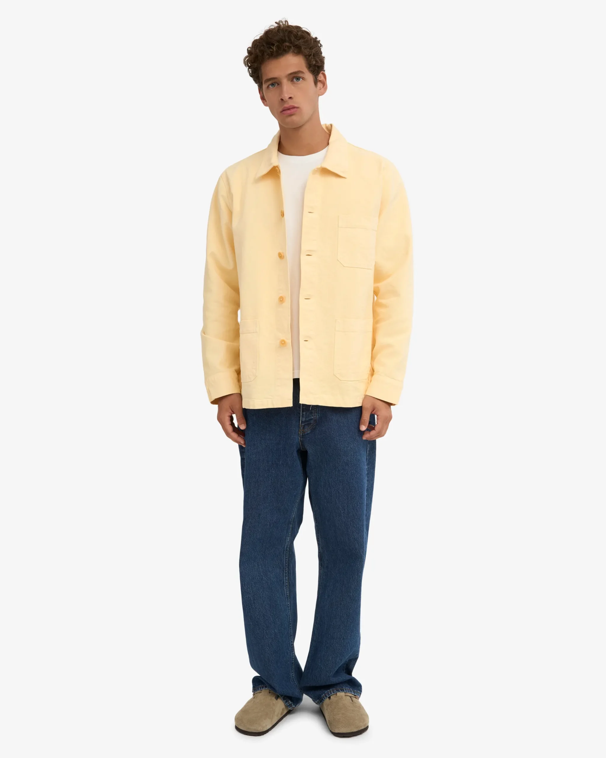 Organic Workwear Jacket - Soft Yellow