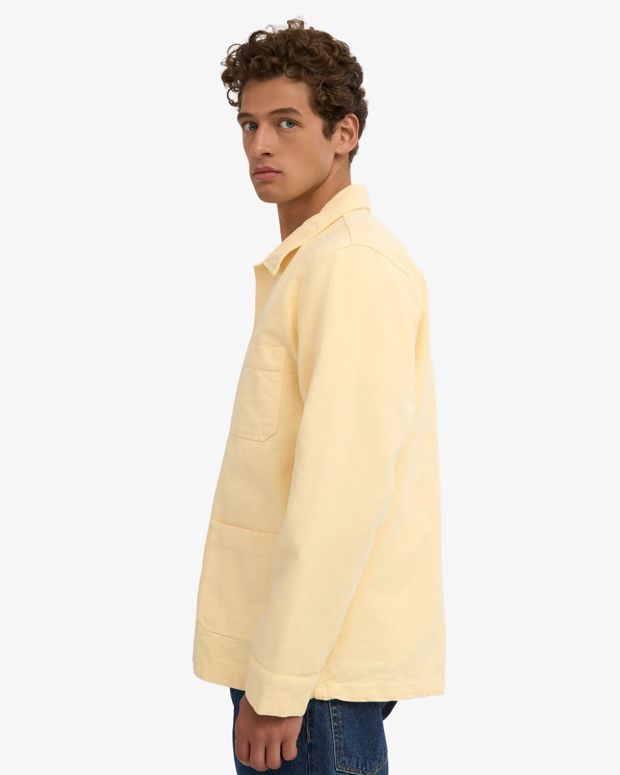 Organic Workwear Jacket - Soft Yellow