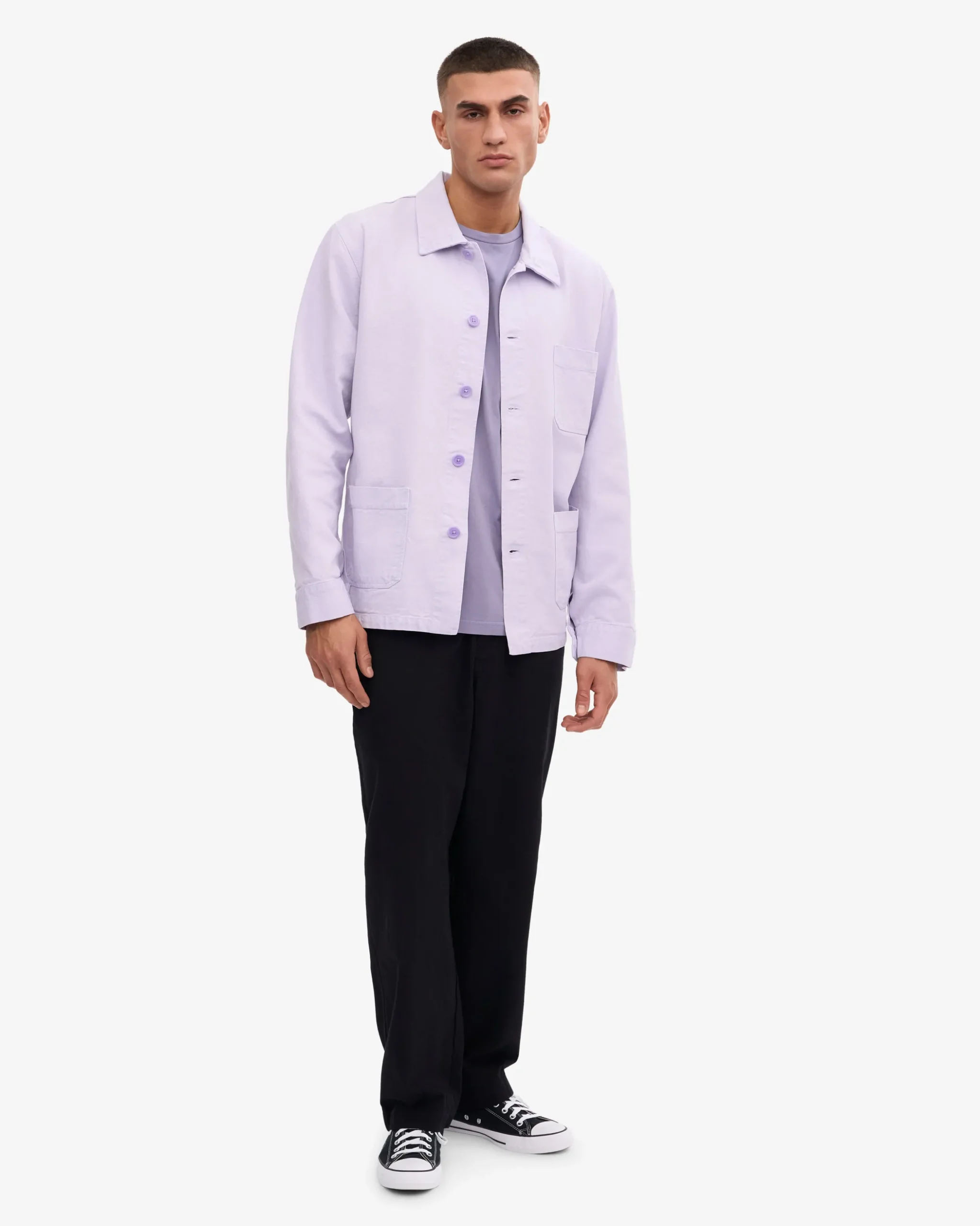 Organic Workwear Jacket - Soft Lavender