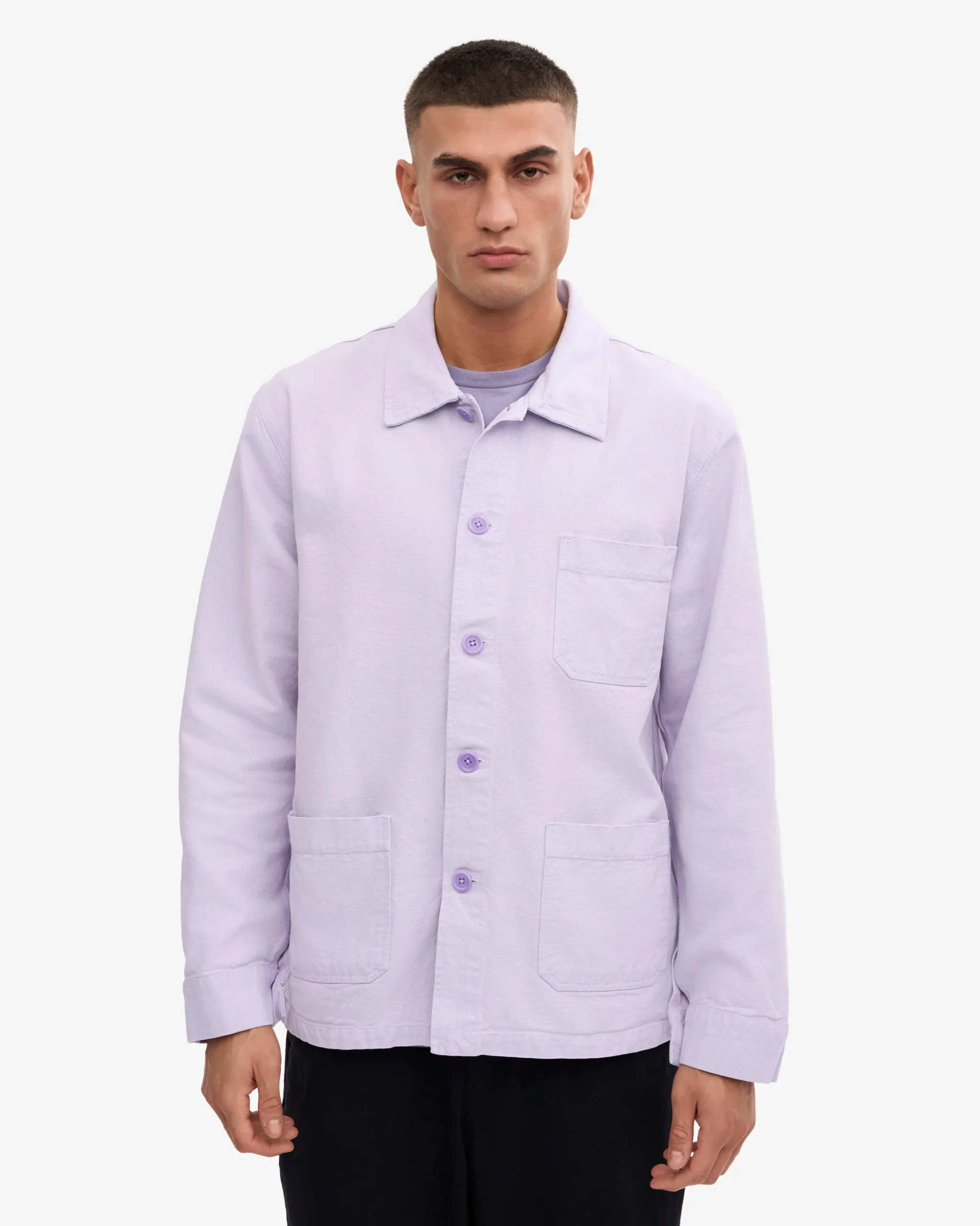 Organic Workwear Jacket - Soft Lavender