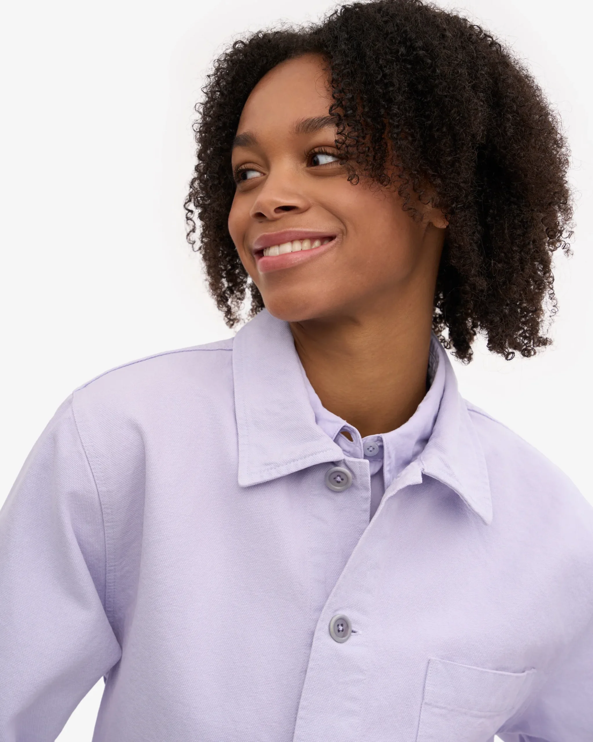 Organic Workwear Jacket - Soft Lavender
