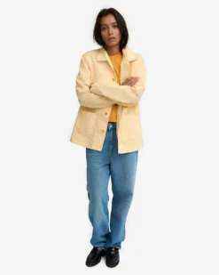 Organic Workwear Jacket - Soft Yellow