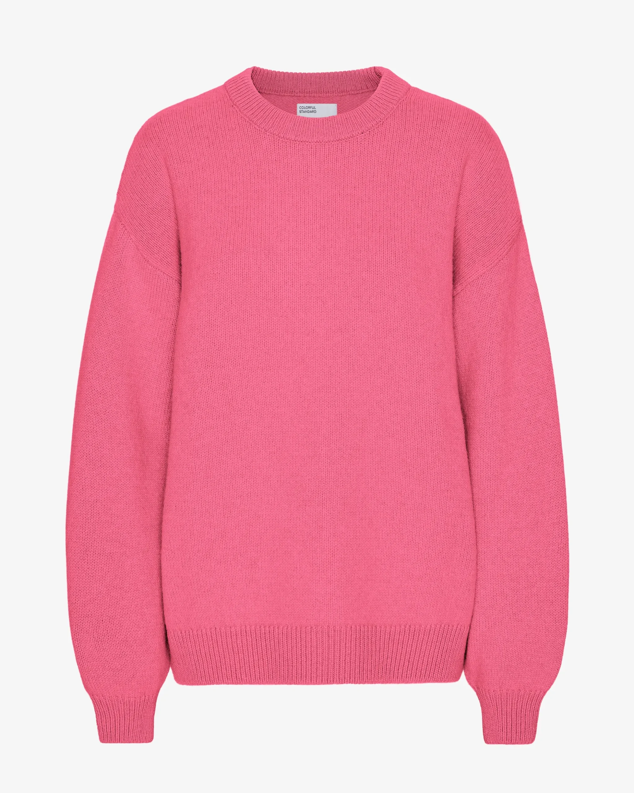 Oversized Merino Wool Crew - Bubblegum Pink