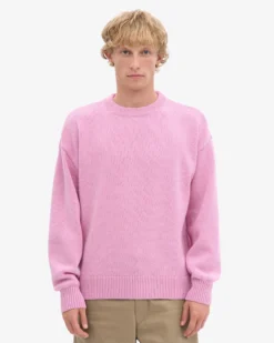 Oversized Merino Wool Crew - Cherry Blossom