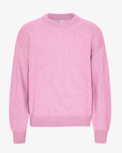 Oversized Merino Wool Crew - Cherry Blossom
